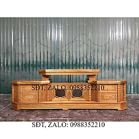 Mua Kệ tivi Vát Cạnh gỗ Hương Xám