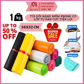 Mua Túi Đóng Gói Hàng Niêm Phong Ruffo Có Lớp Dán Size 38x52 cm - Bịch 1 Kg Hàng Cao Cấp Dày Dẻo Bền Dai Giá Rẻ