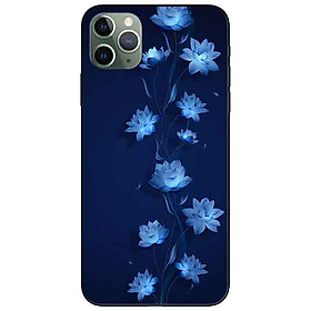 Ốp lưng in cho Iphone 11 Pro Max Mẫu Sen Xanh