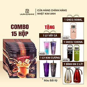 [Tặng Quà] Combo 15 Hộp cà phê hòa tan cao cấp Laura Coffee Nhật Kim Anh (15 hộp x 10 gói)