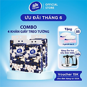 Khăn giấy treo tường cao cấp Vinda Prestige 4D 3 lớp 212 tờ