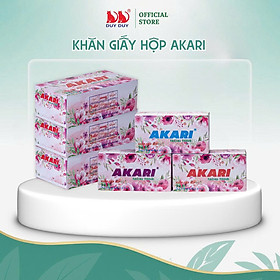 Khăn giấy rút Akari 100% bột giấy 180 tờ (18x20cm) mềm mịn cao cấp