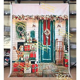 Thảm vải chụp ảnh / Thảm vải treo tường / Tranh vải decor chủ đề giáng sinh/ Noel (mã T277)