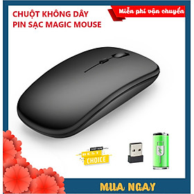 Chuột Không Dây XSmart Pin Sạc Cao Cấp M80 Kiểu Dáng Thiết Kế Mỏng Sang Trọng Dùng Cực Lâu – Hàng Chính Hãng