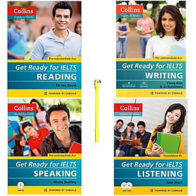 Combo Collins - Get Ready For IELTS : Reading, Writing, Speaking, Listening (Kèm 2 CD) (Tặng Kèm Viết)