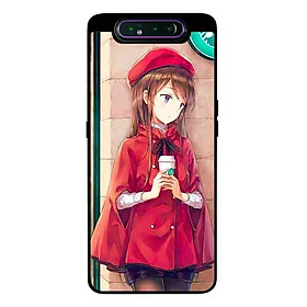 Ốp Lưng Dành Cho Samsung A80 mẫu Nàng Đồng Phục Đỏ - Hàng Chính Hãng