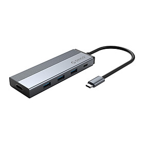 Hub USB Type-C 5 Cổng USB 3.0 PD ORICO 5SXA-GY - Hàng Chính Hãng