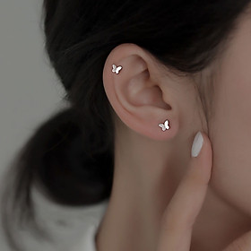 Bông tai bướm bạc YN JEWELRY