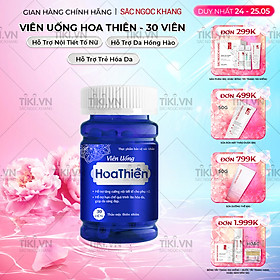 Viên Uống Hoa Thiên Hộp 30 Viên Giúp Đẹp Da Cân Bằng Nội Tiết Tố Cải Thiện Sinh Lý Nữ
