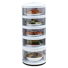 Mua Lồng Bàn Đa Tầng Thông Minh  Khay Hộp Đậy Thức Ăn 5 Tầng - Giữ Nhiệt  Chống Bụi Và Côn Trùng Tiện Dụng Mẫu Mới Hot - MÀU TRẮNG