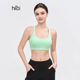 Áo bra tập Yoga Gym Hibi Sports BA520, kiểu 2 dây lưng tam giác, kèm mút ngực, chất vải cao cấp
