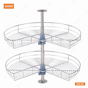 Hệ mâm xoay góc mở 3/4 , nan tròn, inox 304 Garis GS05.80C