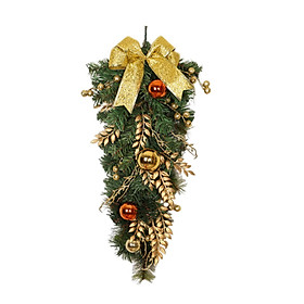 Christmas Upside Down Tree Wreath for Indoor Outdoor Shopping Mall Fireplace