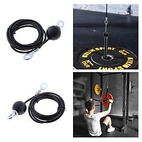 2x 2.5m Home Gym Fitness Pulley Cable Adjustable Steel Wire Rope Cable