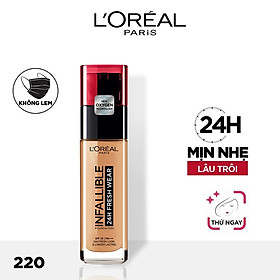 Kem nền 24h mịn nhẹ lâu trôi L'oreal Paris Infallible 24h Fresh Wear Liquid Foundation 30ml