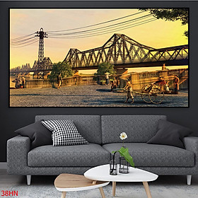 Mua Tranh Canvas Phong Cảnh Trang Trí Nội Thất - Tranh Góc Phố Hà Nội Xưa