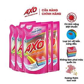 Mua Combo 5 Nước Tẩy Quần Áo Màu AXO Hương Hoa Đào Túi 400ML