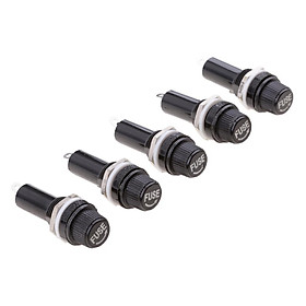 5 Pieces Chassis/Panel Mount Glass Tube Fuse Holder For 6x30mm Fuse