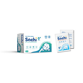 Gạc rơ lưỡi Sachi dịch chiết lá hẹ - Vệ sinh răng miệng cho bé