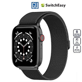 Mua Dây đeo SwitchEasy Mesh Stainless Steel Màu Black For Apple Watch Series (1~8/ SE/Ultra) Hàng Chính Hãng
