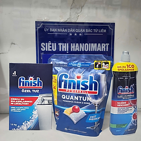 Combo Viên rửa bát Finish quantum 64 V + Muối Finish 1.5kg + Bóng finish 750ml - combo viên+muối+bóng