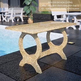 Mua BÀN ĐÁ DÀI NGOÀI TRỜI/SÂN VƯỜN/TRONG NHÀ-VÀNG BÌNH ĐỊNH ĐẬM LOẠI 1