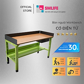 Bàn nguội thao tác cơ khí Workbench mặt bàn tre cơ điện tử WB-Elec