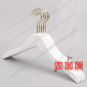 Mua Móc áo gỗ trắng - Móc kẹp quần gỗ trắng treo quần áo Combo 10 cái