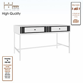 [Happy Home Furniture] TAKO, Bàn làm việc 2 ngăn kéo - chân sắt , 140cm x 59cm x 75cm ( DxRxC), BAN_073