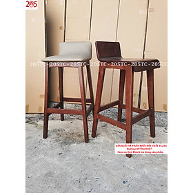 Mua Ghế bếp ghế quầy bar cao gỗ cao su mặt gỗ hoặc mặt nệm si NỘI THẤT 205TC
