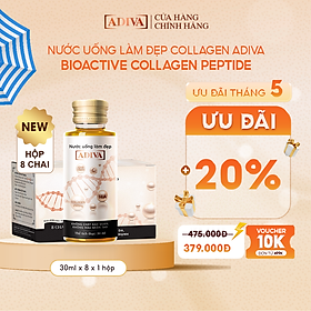 Nước Uống Làm Đẹp Collagen ADIVA Tem Trắng (8 Chai/Hộp)- Giúp Làn Da Săn Chắc, Ảm Mịn Và Căng Bóng