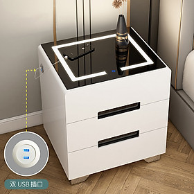 Mua Tủ đựng đồ đầu giường 3 ngăn có KHÓA VÂN TAY  ổ USB  SẠC KHÔNG DÂY  Táp đựng đồ đầu giường  tủ đầu giường  kệ đầu giường  tủ đựng đồ để đầu giường