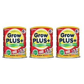 Bộ 3 Lon Sữa GrowPLUS+ Đỏ Cho Trẻ Suy Dinh Dưỡng Trên 1 Tuổi - 1.5kg