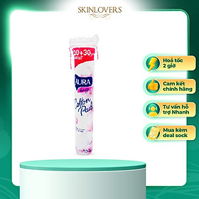 Bông Tẩy Trang Aura cộng miếng 130+ 20 Miếng