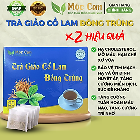 Combo 6  gói trà giảo cổ lam mộc can túi lọc Mộc Can ổn định huyết áp, hạ mỡ máu hỗ trợ ngăn ngừa xơ vữa mạch máu gói 25 túi