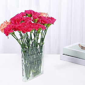 Flower Vase Room Decor, Creative Elegant Aesthetic Transparent Acrylic Vase, Book Vase for Flower Shop, Bouquet Holder, hotel Restaurant