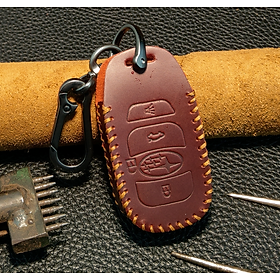 Bao da chìa khóa ô tô Subaru 4 nút bấm da bò - hàng chính hãng