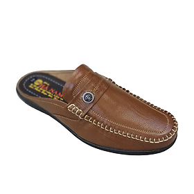 Dép Bít Mũi Nam Da Bò Thật TiTi ĐÔ Cao Cấp GSB20120d