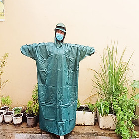 Áo Mưa Bít Vải Dù Hàng Cao Cấp, Áo Mưa Trùm Kín Không Xẻ Tà Chất Lượng Cao, Nhiều Màu Sắc Tươi Sáng - XANH LÁ