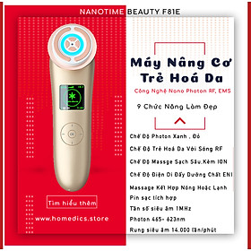 Máy nâng cơ, đẩy dưỡng chất trẻ hoá da thông minh, Nanotime BEAUTY F81E cao cấp nhất hàng chính hãng Bảo Hành 2 Năm