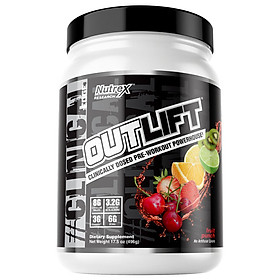 Sữa Tăng Sức Mạnh Nutrex Outlift Pre Workout - Thực phẩm bổ sung năng lượng trước tập, tăng năng lượng tỉnh táo - 20 liều dùng - chính hãng BBT