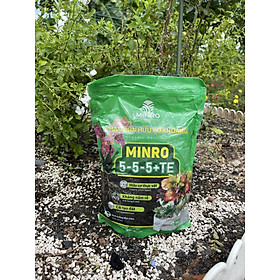 Phân hữu cơ khoáng Minro 6-4-6+TE viên nén gói 1kg chuyên dùng cho cây cảnh, hoa kiểng và vườn trồng rau ,cây ăn trái