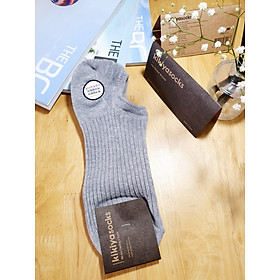 Tất vớ lười nam trơn cotton Kikiya cao cấp Hàn Quốc M-A-028