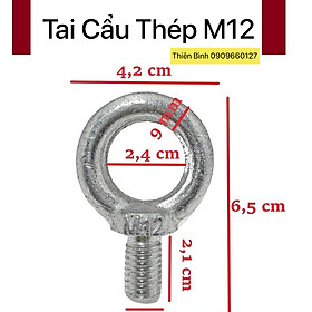 Tai Cẩu Thép - Bulong Tròn M12