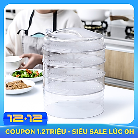 LỒNG BÀN BẢO QUẢN THỰC PHẨM 4 TẦNG CHỊU NHIỆT - FOOD COVER