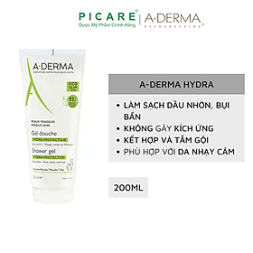 Gel Rửa Mặt và Tắm Cho Da Đang Bị Kích Ứng A-Derma Shower Gel Hydra