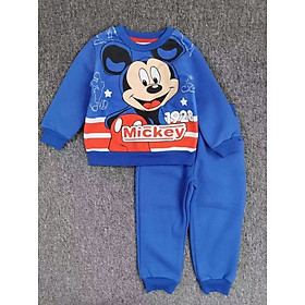 Bộ nỉ bông cho bé trai hình Mickey, Đồ bộ bé trai 2-6 tuổi