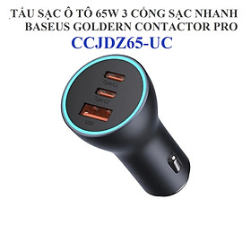 Mua Sạc điện thoại trên ô tô 65W 3 cổng sạc nhanh 2C+U Baseus Golden Contactor PRO CCJDZ65-UC _ hàng chính hãng