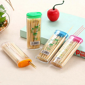 Mua Hộp Tăm Tre Mini Nhiều Màu Bỏ Túi 8cm (Có Tăm)