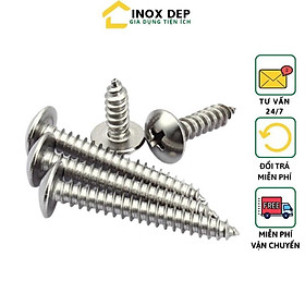 ỐC VÍT ĐẦU DÙ INOX COMBO 500G,BẮN TƯỜNG,BÊ TÔNG,GỖ,4.0×25MM, CHẮC CHẮN.